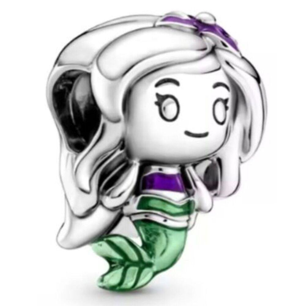 NWOT Ariel The Little Mermaid Disney Pandora FIT Silver Charm